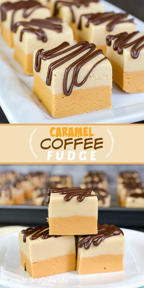 Coffee Fudge Recipes, Fudge Cheesecake, Coffee Fudge, Homemade Fudge Recipes, No Bake Recipe, Easy Caramel, Fudge Recipes Easy, Homemade Fudge, Candy Recipes Homemade