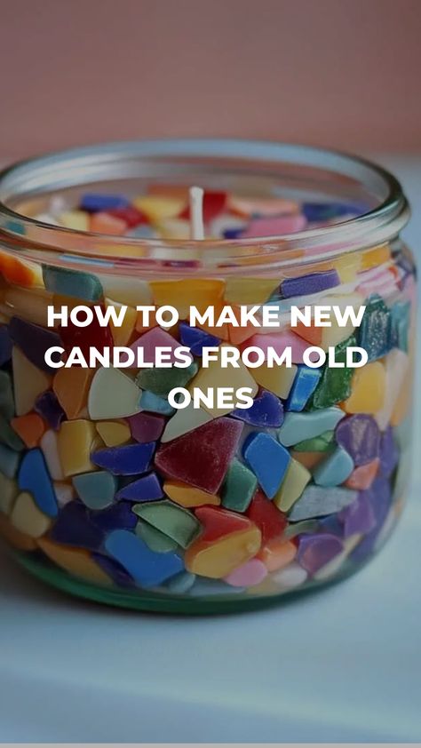 Get creative and crafty by repurposing leftover candle wax into brand new candles! Instead of tossing them away, give those old candles a new life in a fun and eco-friendly way. This DIY craft not only helps you save money but also allows you to enjoy the process of making something beautiful out of what would have been discarded. Transforming old wax into unique new candles is a satisfying project that anyone can try! Recycle Old Candles, Wax Paper Transfers To Candle, What To Do With Leftover Candles, Candle Leftovers Diy, Leftover Candle Wax Ideas, Wax Diy Crafts, How To Recycle Candles, How To Make A Candle From Old Candles, Milk Carton Candles