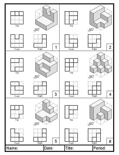 Orthographic Projection Practice One In 2024  image and visual related images Orthographic To Isometric Drawing, Isometric And Orthographic Drawing, Isometric Practice, Orthographic Projection Drawing, Isometric Sketch, Isometric Drawing Exercises, Isometric Shapes, Isometric Paper, Orthographic Projection