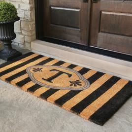 Front Door Decor & Ideas - Front Door Hanging Decor | Frontgate Front Door Matt, Front Porch Mat, Custom Door Mat, Pool Mat, Porch Mat, Shop Door, Monogram Door Mat, Entry Mats, Front Door Entrance