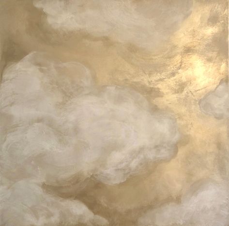 Cloudy Painting, Gold Texture Painting, Gold Clouds, Golden Clouds, Ethereal Design, Cloud Background, Golden Sky, Parents Bedroom, Abstract Cloud