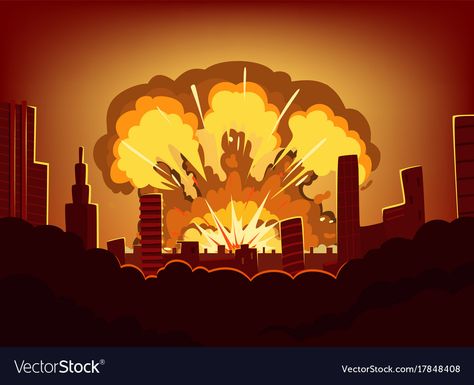 Big Explosion, Inktober 2023, City Vector, 광고 디자인, Graffiti Lettering, Call Center, Urban Landscape, Surreal Art, Anime Background