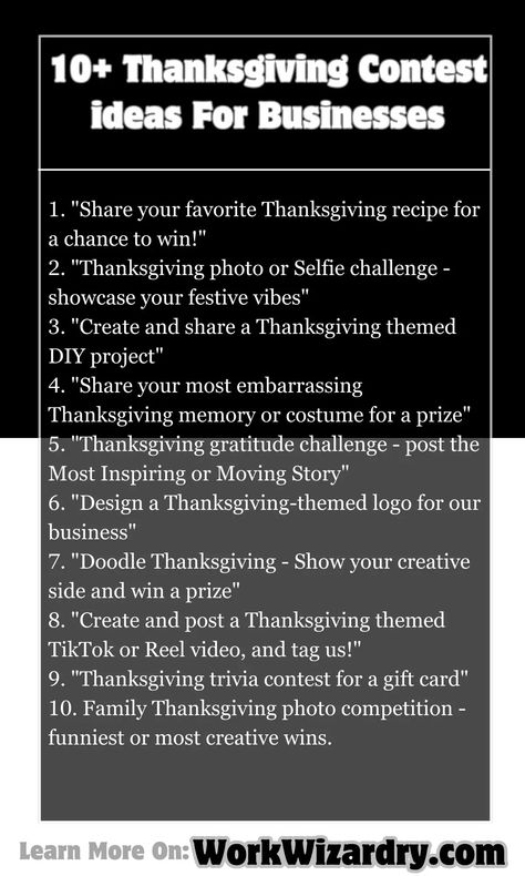 10 Best Thanksgiving contest ideas for businesses to engage with targeted customers and Boost your sales 2 Thanksgiving Contest, Contest Ideas, Business Guide, Learn English Vocabulary, English Vocabulary, Direct Sales, Learn English, Vocabulary, Thanksgiving