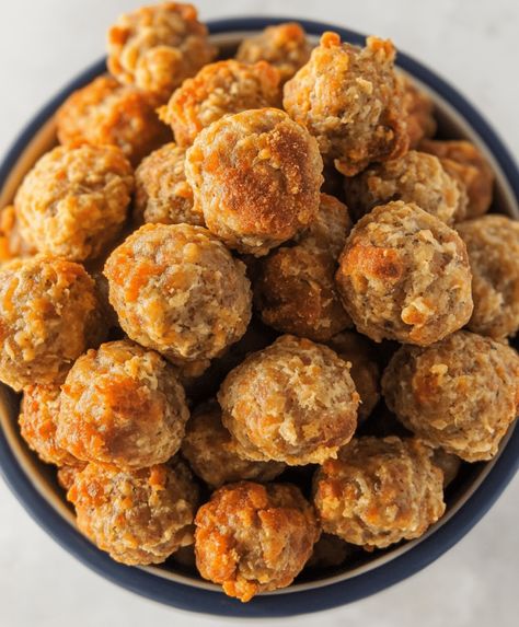 Sausage Balls Recipe Sausage Balls Allrecipes, Allrecipes Sausage Balls, Bisque Sausage Balls, Sausage Balls With Worcestershire Sauce, Recipe For Sausage Balls Bisquick, Sausage Balls Homemade, Simple Sausage Balls Recipe, Hot Sausage Balls, Gf Sausage Balls