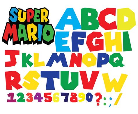 Super Mario Font Svg Super Mario Alphabet Svg Super Mario - Etsy 4D6 Super Mario Letters, Super Mario Cricut, Mario Letters, Mario Cricut, Super Mario Alphabet, Mario Alphabet, Super Mario Font, Mario Font, Mario Birthday Banner