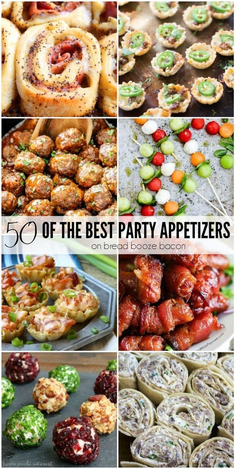 Get ready to get the party started with 50 of the Best Party Appetizers. All my favorites are here and they're all completely irresistible! via @breadboozebacon Bread Booze Bacon, Best Party Appetizers, Bread Appetizers, Party Appetizers, Best Party, Finger Food Appetizers, Snacks Für Party, Holiday Appetizers, Party Food Appetizers