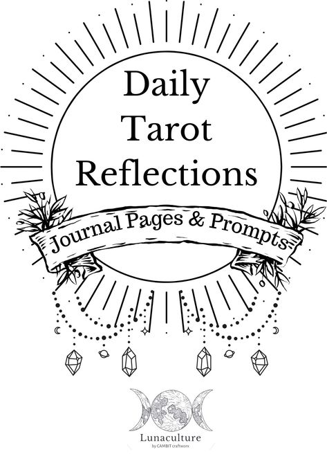 Tarot Journal Cover Page, Tarot Card Journal Prompts, Tarot Reading Journal, Wicca Printables Free, Free Printable Oracle Cards Pdf, Tarot Card Journal Pages, Free Tarot Journal Printable, Tarot Journal Ideas Free Printable, Tarot Coloring Pages Free Printable