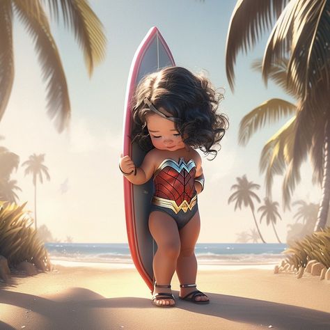 Alfonso Falcon (@arte_falcon) | Instagram Baby Cartoon Characters, Wonder Woman Art, When I Grow Up, Baby Cartoon, Queen Bees, Black Art, Womens Health, Superman, Fairy Tales