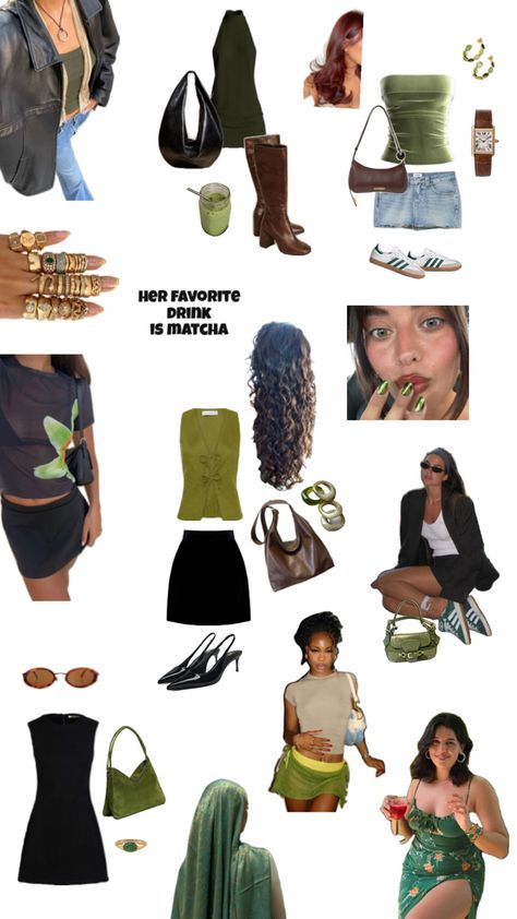 Spiritual Girl Outfits, Blockette Core Outfits, Tyler Concert, Spiritual Girl, Earth Girl, Core Outfits, Green Outfits, 90s Inspired Outfits, Style Moodboard