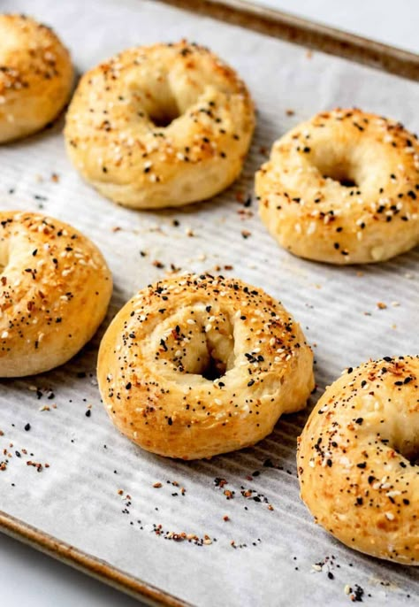 High Protein Bagels with Cottage Cheese - Haute & Healthy Living Healthy Snack High Protein, High Protein Bagels With Cottage Cheese, Gluten Free Cottage Cheese Bagels, High Protein Cottage Cheese Bagels, Homemade Protein Bagels, Cottage Cheese Bagel Bites, Protein Bagels With Cottage Cheese, Cottage Cheese Bagels Recipe, Cottage Cheese Bagels In Air Fryer