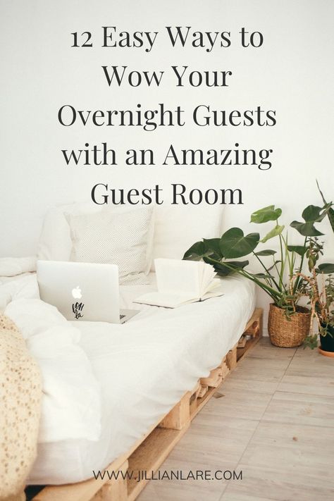 How To Make Guest Room Cozy, Guest Room For Family, Spare Bedrooms Guest, Guest Bedrooms Cozy, Guest Bedroom Details, Guest Room Ideas 2023, Guest Bedroom Like A Hotel, Overnight Guest Ideas, Tranquil Guest Bedroom