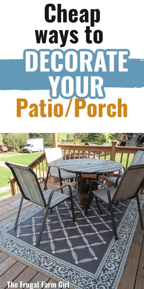 Inexpensive Patio Furniture, Backyard Decks And Patios, Outdoor Furniture Ideas Backyards, Inexpensive Patio, Plants Drawing, Hanging Plants Outdoor, Spending Plan, Outdoor Curtains For Patio, Screen Outdoor