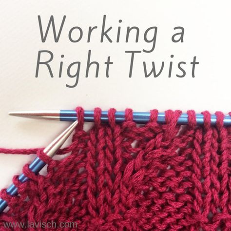 tutorial – working a Right Twist - La Visch Designs Twist Tutorial, Slip Stitch Knitting, Shawl Design, Pink Shawl, Twist Pattern, Herringbone Stitch, Cable Knitting, Think Pink, Purl Stitch