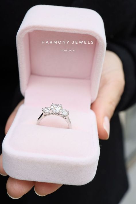 Take a look at our beautiful martini trilogy engagement ring. This setting is the perfect way to to emphasise the centre diamond without making the ring look too segmented. Trilogy Engagement Ring, People In Love, Bespoke Engagement Ring, Eternity Rings, Jewellery Store, Love People, In The End, Rings Wedding, London Uk