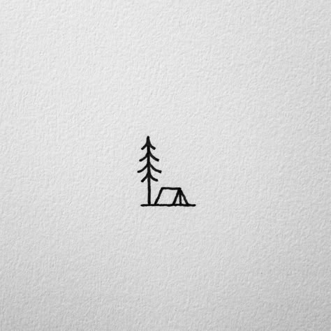 Abbreviation Tattoos, Camping Tattoo, K Tattoo, Painting Tattoo, Tiny Tattoo, Small Drawings, Mini Drawings, Sleeve Tattoo, Cool Paintings