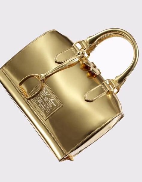 Ralph Lauren Handbags, Gold Everything, Gold Purse, Quilted Wallet, Gold Handbags, Handbag Heaven, Quality Handbags, Lady Dior Bag, Gold Fashion