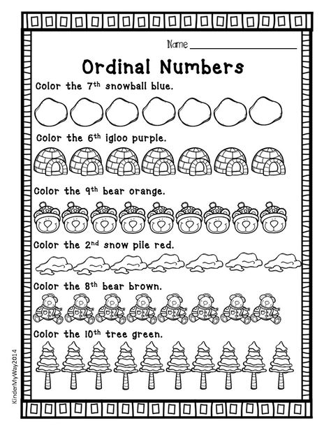 22 Pre Primary Ordinal numbers ideas | ordinal numbers, kindergarten ...