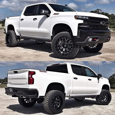 Lifted Chevy Silverado, Silverado Trail Boss, Chevy Silverado Accessories, Chevy Silverado Z71, New Chevy Silverado, Silverado Z71, Lifted Silverado, 2019 Silverado, Chevy Trucks Silverado