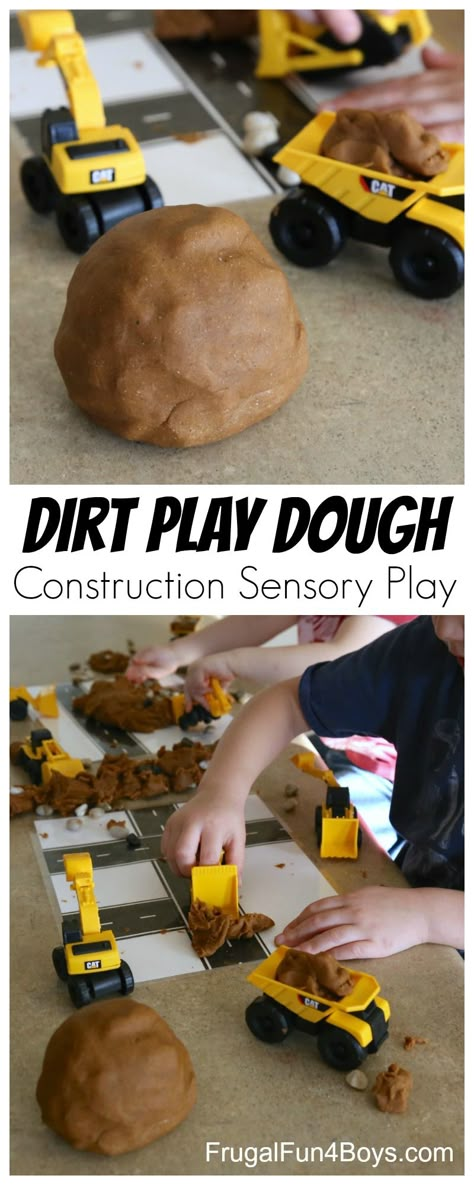 Preschool Construction, Play Dough Recipe, Play Dough Mats, Play Sand, Construction Play, Dough Mats, Transportation Preschool, Construction Activities, Transportation Theme