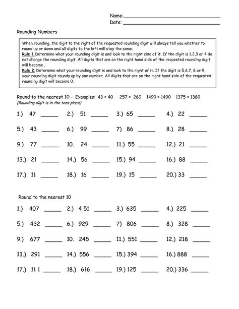 Printable Math Test for Students, Rounding Numbers  | K5 Worksheets Ged Worksheets Free Printable, Ged Worksheets, Basic Math Worksheets, Ged Study, Ged Study Guide, Ged Math, Number Sense Worksheets, Boring Job, Math Practice Worksheets