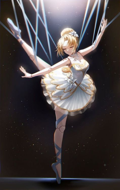 Dancing Together Reference, Puppet Art Drawing, Ballerina Reference Pose, Pose Reference Dance, Dance Reference Poses, Ballerina Character, Drawing Poses Female, Ballerina Anime, Dance Reference