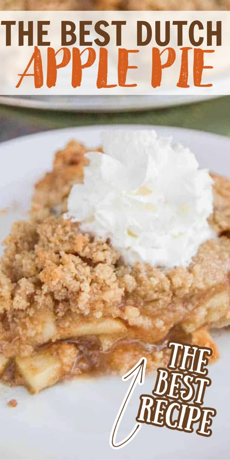 Apple Dutch Pie Recipes, Dutch Apple Dessert, One Crust Apple Pie Recipe Easy, The Best Apple Pie Recipe Ever, Homemade Apple Crumble Pie Recipe, Easy Apple Pie Crumble, Dutch Crumb Apple Pie, Carmel Apple Dutch Pie, Best Easy Apple Pie