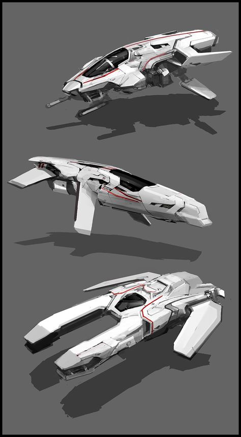 Vehicle design - sam brown Space Fighter, Space Ships Concept, F12 Berlinetta, Sci Fi Spaceships, Space Ship Concept Art, Starship Concept, Sci Fi Ships, Spaceship Art, Spaceship Concept