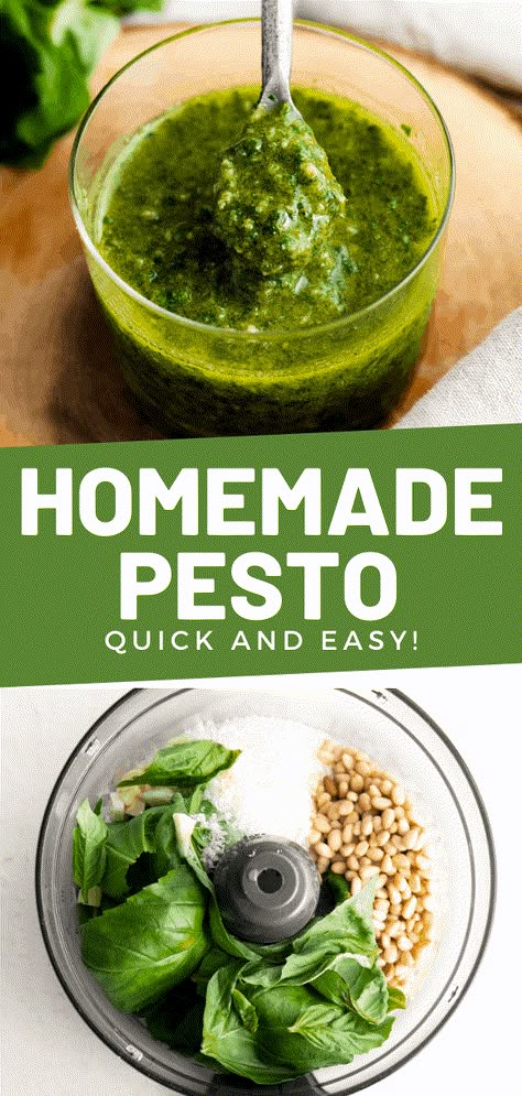 Pesto Sauce Recipe, Homemade Pesto Recipe, Homemade Pesto Sauce, Basil Pesto Sauce, Basil Pesto Recipes, Italian Sauce, Pasta Pizza, How To Make Pesto, Homemade Pesto