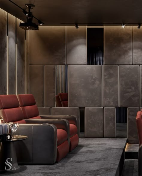 Room Ideas Luxury, Home Theatre Design, Movie Room Ideas, Home Theater Room Design, Home Theater Ideas, Theater Room Design, Karaoke Room, Theatre Interior, Houses Luxury