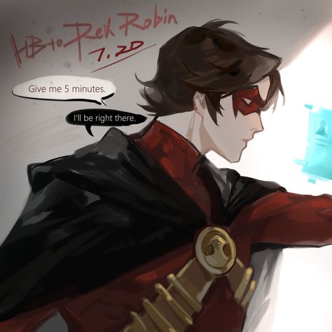 Red Robin Costume, Reverse Robins Au, Red Robin Redesign, Red Robin Tim Drake Fanart, Timothy Drake Fanart, Tim Drake Fanart Cute, Red Robin Fanart, Re Fanart, Reverse Robins