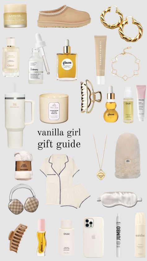 Vanilla Girl Gift Guide #giftguide #vanillagirl #selfcare Girls Gift Guide, Beautiful Butterfly Photography, Vanilla Girl, Pretty Landscapes, Cozy Room Decor, Clean Makeup, Girl Guides, Cozy Room, Christmas Wishlist