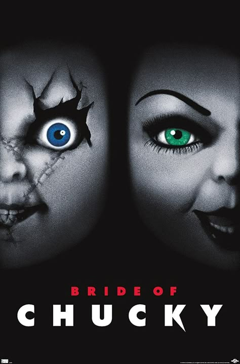 Tiffany Bride Of Chucky, Child's Play Movie, Chucky Movies, Posters Amazon, French Movie Posters, Play Poster, Halloween Movie Night, Kid Friendly Halloween, Bride Of Chucky