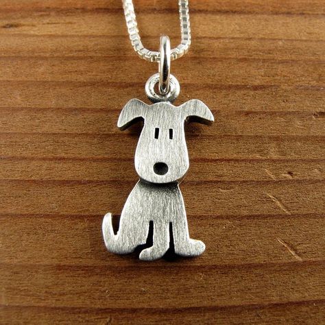 Puppy Outline, Tiny Puppy, Silverware Art, Bee Creative, Tiny Puppies, Metalsmithing Jewelry, Metal Clay Jewelry, Art Jewelry Contemporary, Dog Jewelry