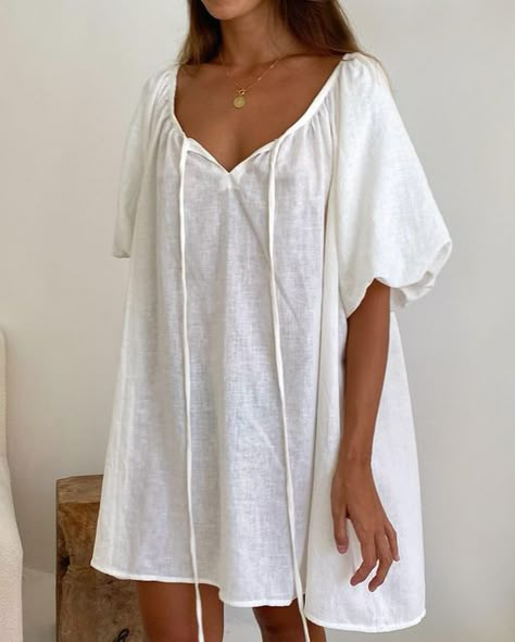 Vacation Sleepwear, Linen Summer Outfits, Linen Sleepwear, Nashville Outfits, Beach Mini Dress, Night Dress For Women, Linen Clothing, Nightgowns For Women, Sleep Dress