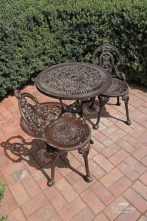 Outdoor Tables And Chairs - Visit Amazon.com to get the best tips. Iron Chairs, Outdoor Table Settings, Outdoor Tables And Chairs, Iron Chair, Forest Garden, Garden Store, Tables And Chairs, Lawn Chairs, Iron Furniture