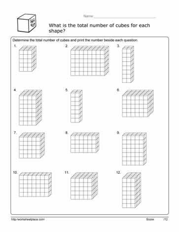 Volume Cube Worksheet Cube Worksheet, Teaching Volume, Counting Coins Worksheet, Counting Money Worksheets, Consonant Blends Worksheets, Volume Worksheets, Volume Math, Seventh Grade Math, Maths Worksheet