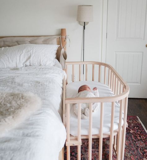 Bedside Bassinets & Co Sleepers | babybay® Wood Baby Bassinet Bedside Bassinet Co Sleeper, Cosleeping Bedroom, Wood Bassinet, Bedside Co Sleeper, Co Sleeper Bassinet, Baby Bedside Sleeper, Co Sleeper Crib, Baby Co Sleeper, Cosleeping Bed