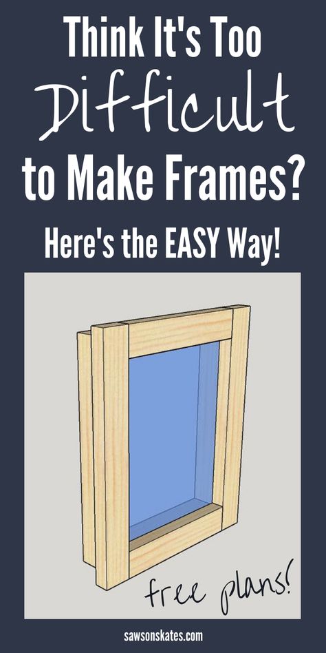 How To Build Picture Frames, Wooden Frame Diy, Wooden Frame Ideas, Homemade Picture Frames Diy, How To Make Shadow Box Frame, Frame Making Diy, Diy Art Frame How To Make, Make A Picture Frame, Rustic Frames Ideas