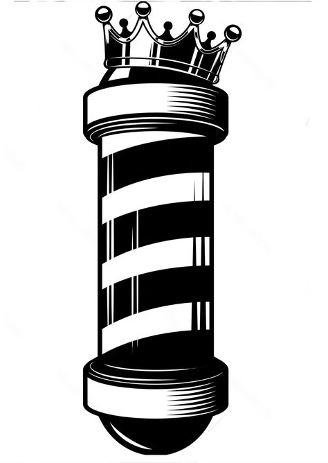 Barber Shop Tattoo Ideas, Barber Clippers Drawing, Barber Pole Tattoo Design, Barbering Logo, Barber Pole Drawing, Barber Logo Design Ideas, Barber Tattoo Design, Barbershop Logo Ideas, Barber Drawing