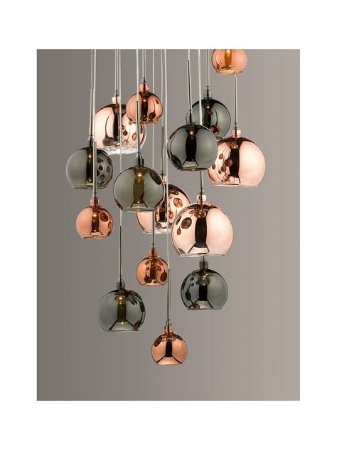 Cluster Pendant Lighting, Dark Copper, Deco Luminaire, Architectural Lighting, Light Copper, Hallway Lighting, Cluster Pendant, Bedroom Lighting, Ceiling Pendant