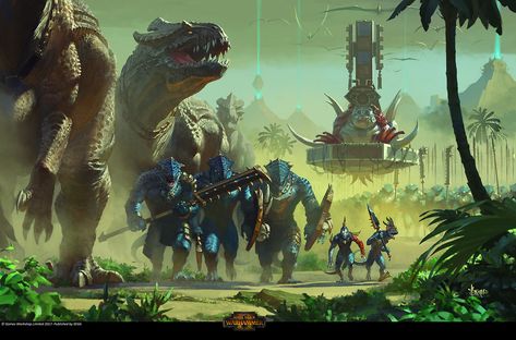 ArtStation - Lizardmen loading screen, Bayard Wu Total Warhammer, Lizardmen Warhammer, Loading Screen, Fantasy Battle, Age Of Sigmar, 다크 판타지, Warhammer Art, Fantasy Races, Dark Elf