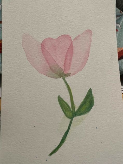 Things To Paint Easy Watercolor, Watercolor Simple Drawing, 2d Flower Drawing, Color Water Painting Easy, Cute Things To Paint With Watercolor, Cute Paintings Watercolor, Art Ideas Watercolor Easy, Aesthetic Watercolor Art Ideas Easy, Things To Paint With Watercolor Simple