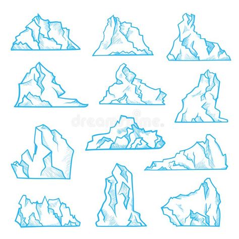 Iceberg Sketch, Ice Drawing, Environment Illustration, Mountain Drawing, Group Project, Art Terms, Linocut Art, Anatomy Poses, Outline Drawings