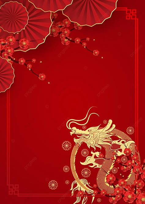 2024 Year Of The Dragon Spring Festival New Year Zodiac Dragon Fan Flowers Vector Background Chinese Journal, Background Lyrics, Graduation Cartoon, Lunar Festival, Festival Wallpaper, Chinese New Year Background, Iphone Wallpaper Texture, Chinese Background, Chinese New Year Dragon