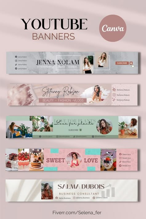 Youtube Design Banner, Youtube Channel Banner Ideas, Instagram Banner Ideas, Youtube Banner Ideas Design, Youtube Banner Inspiration, You Tube Banner, Youtube Banner Backgrounds Aesthetic, Cute Youtube Banner, Youtube Banner Aesthetic