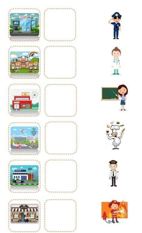 Preschool Jobs, Community Helpers Worksheets, Community Helpers Preschool Activities, Kindergarten Phonics Worksheets, Community Helpers Preschool, Preschool Activities Toddler, Where I Live, Kindergarten Learning, Math Activities Preschool