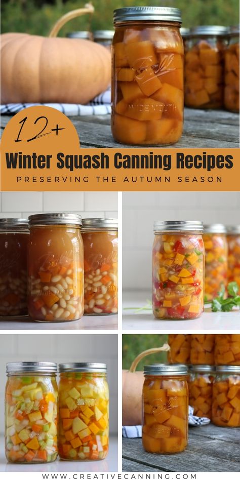 Pumpkin Pickles Recipes For, Preserving Acorn Squash, Pumpkin Canning Recipes, Canning Pumpkin Recipes, Squash Canning Recipes, Canned Pumpkin Recipes Easy, Chili Canning Recipe, Canned Gifts, Canning Pumpkin