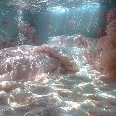 If I Were A Mermaid 🧜🏾‍♀️ 🫧This enchanting space is designed to make you feel like you’re swimming in a sea of dreams. From coral-inspired… | Instagram Siren Mermaid, Water Aesthetic, Mermaid Core, Ethereal Aesthetic, My Dream Bedroom, Mermaid Aesthetic, Mermaid Dreams, Mermaid Life, Ocean Vibes