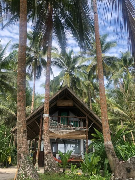 Rest House Beach, Tropical Beach House Aesthetic, Island Hut Aesthetic, Beach Hut House, Beach Hut Exterior, Siargao House Design, Boho Beach House Aesthetic, Beach House In Hawaii, Hawaiian House Aesthetic