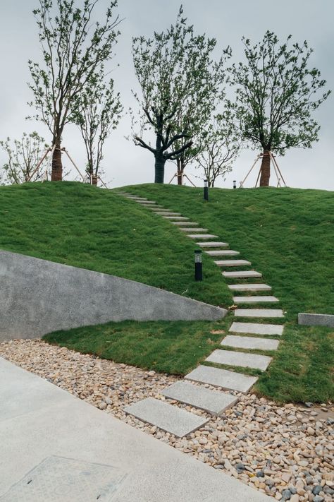 Atelier Liu Yuyang Architects, Eiichi Kano, Zhu Siyu · Riverfront Aite Park · Divisare Terrace Park, Terraced Landscaping, Landscape Stairs, Landscaping A Slope, Landscape Steps, Areas Verdes, Sloped Garden, Landscape Elements, Garden Steps